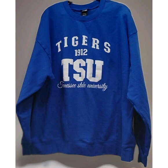 Y2K TSU Tigers Sweatshirt XL Hanes HBCU Tennessee State University 1912 Crewneck - Picture 1 of 6